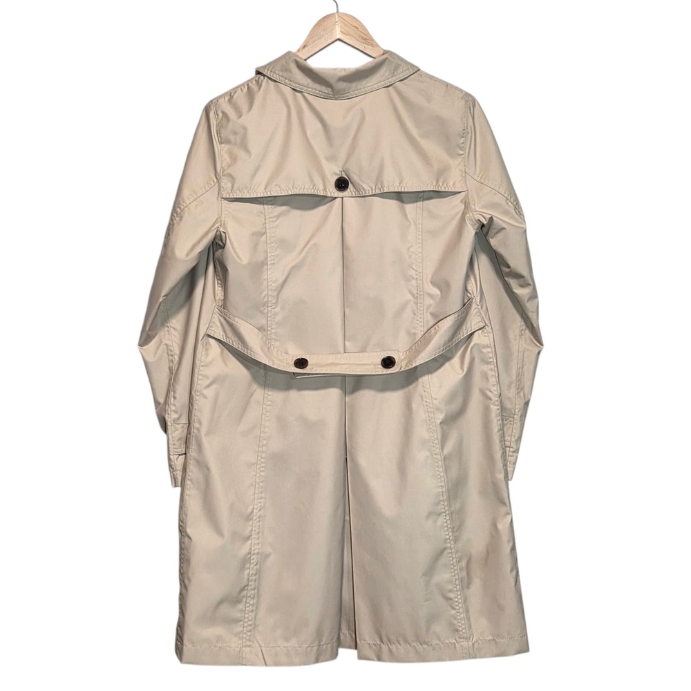 Lands End Womens Tan Trench Coat Classic Neutral Capsule Timeless Utility Size S - Picture 2 of 12